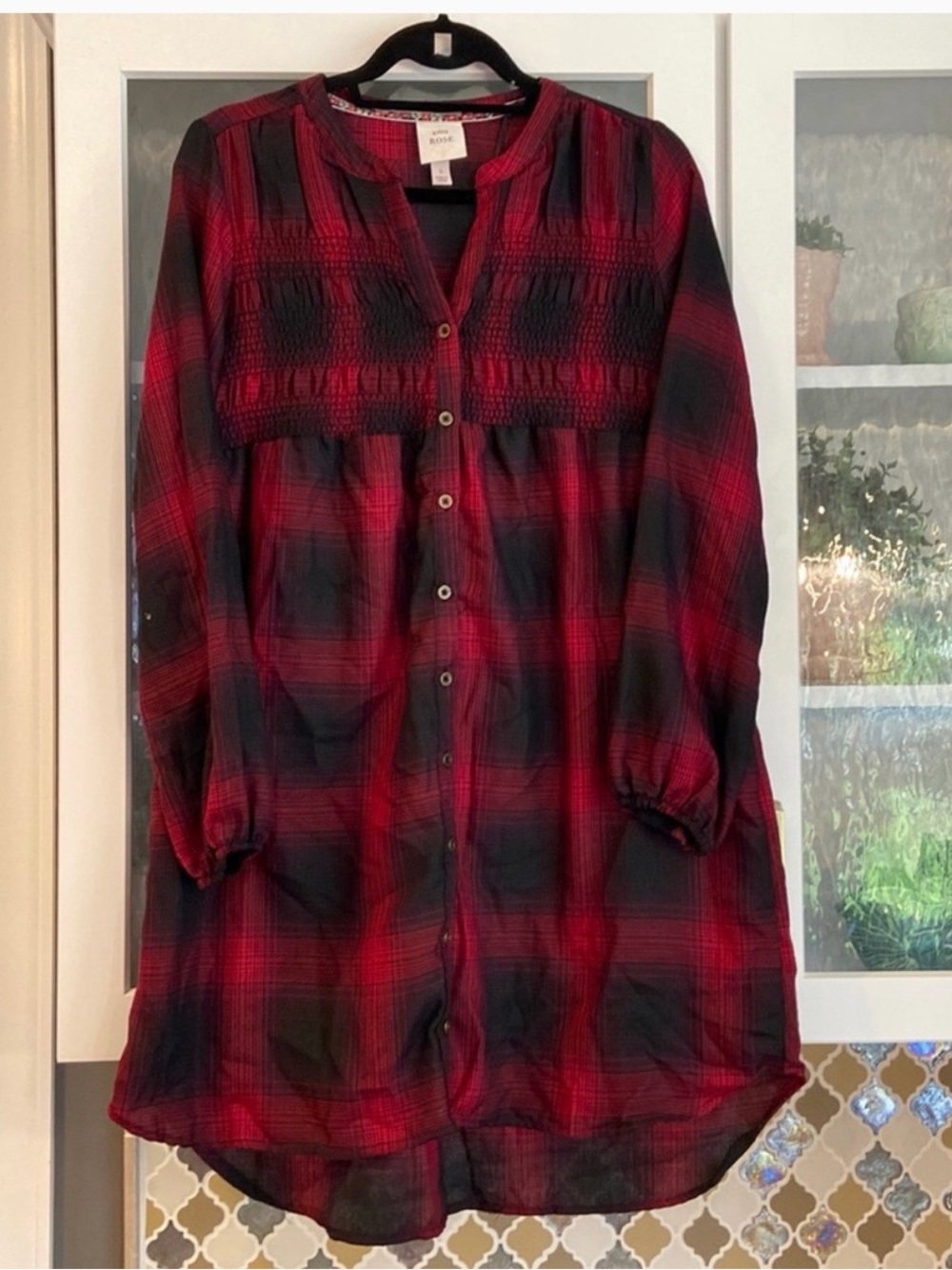 NWOT Knox Rose Buffalo Plaid Dress Size XL